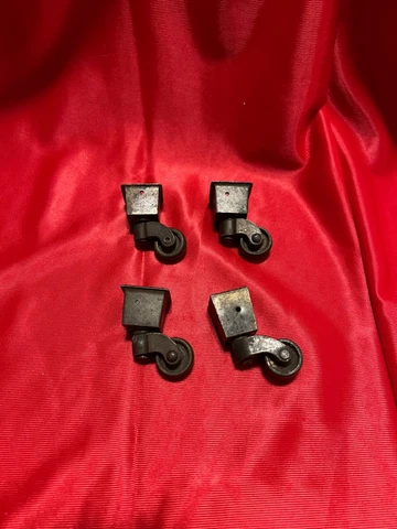 Lot of 4 Antique Casters (Three 1"x1" & One 3/4"x3/4") (5M) Cover
