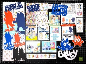Bluey Scrapbook Kit! Project Life, Paper, die cuts, Bingo Bandit TV show Cartoon - Picture 1 of 1