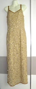 APART Abendkleid Maxikleid Partykleid Kleid Pailetten elegant Gr. 18 36 gold - Bild 1 von 4