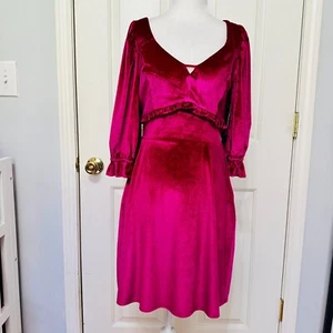 COLLECTIVE CONCEPTS NORDSTROM VELOUR VELVET FIT AND FLARE PARTY DRESS  SMALL - Picture 1 of 9