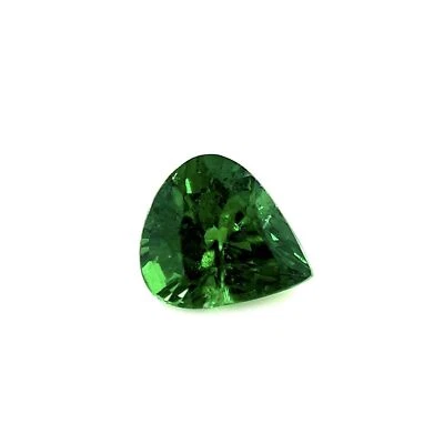 FINE COLOUR Vivid Green Tsavorite Garnet 0.83ct Pear Teardrop Cut Gem 6x5.5m - Image 1 of 4