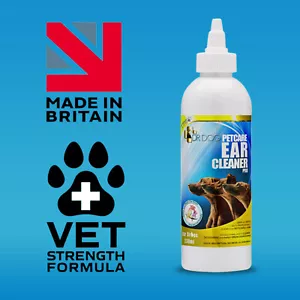 *VET STRENGTH* Dog Ear Cleaner Drops STOP Shaking Ears Itching Mites Odour Wax - Picture 1 of 12