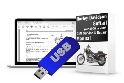 Service Repair Manual for Harley Davidson Softail 2000 2001 2002 2003 2004 2005 Foto 1 de 4