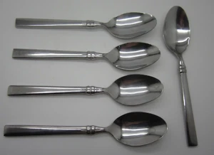Royal Doulton Stainless RDF3 Pattern Set 5 Soup Spoons Free Ship! - Picture 1 of 2