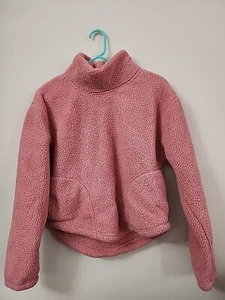 All In Motion Womens Medium Turtle Neck Fleece Sweater Long-Sleeve Pullover Pink - Picture 1 of 10
