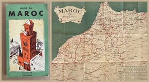 Guide Du Maroc, 1938 - seltenes Vintage-Buch mit ausklappbarer Karte - Bild 1 von 5