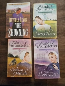 4 BOOK LOT Wanda Brunstetter (Brides of Lancaster County), Beverly Lewis (Amish) - Picture 1 of 4