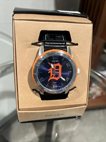 MLB Detroit Tigers Mens Sparo Watch  Blue Orange Cover