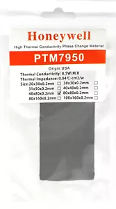 Honeywell PTM7950 40x80mm Phase Change Thermal Paste Laptop CPU Graphics - Picture 1 of 1