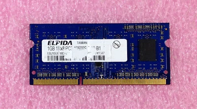 1GB ELPIDA DDR3-1333 PC3-10600S SODIMM NON-ECC MEMORY RAM - EBJ10UE8BDS0-DJ-F - Image 1 of 2