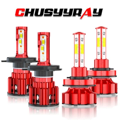 For Suzuki Aerio 2002-07 -4X H4+H11 LED Headlight Fog Light Bulb Kit Hi/Lo Beam - Image 1 of 4