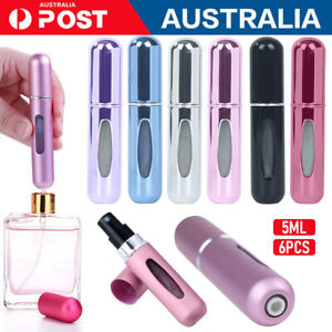 6x Mini Easy Fill Refillable Travel Perfume Atomizer Pump Spray Pocket Bottle