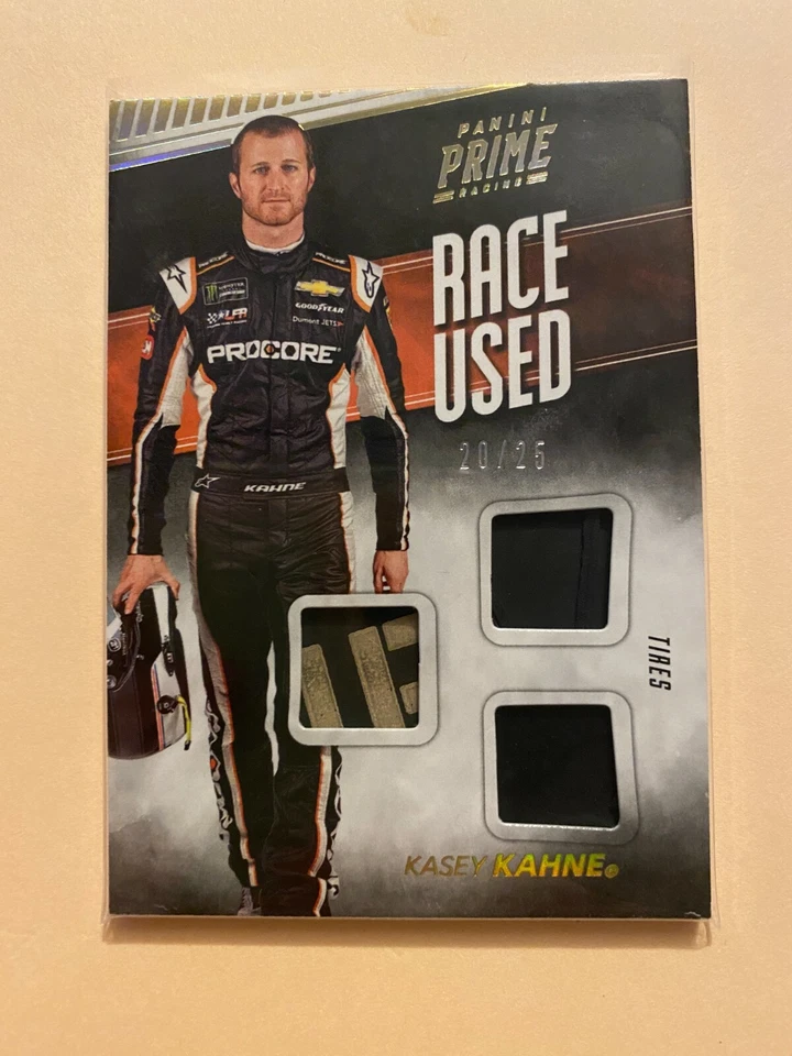 A18,245 - 2018 Panini Prime Race Used Trios Tire Holo Gold #20 Kasey Kahne/25 - Image 1 of 1
