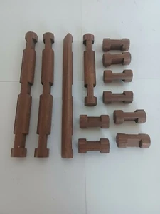 12 piece long and short vintage real wood Lincoln Logs - Picture 1 of 1
