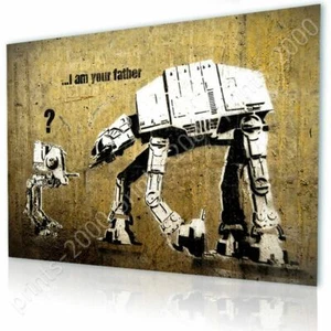 Star Wars Robot I Am Your Father by Banksy | Ready to Hang Canvas | Wall art - Picture 1 of 6