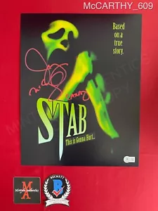 Foto Jenny McCarthy autografata firmata 11x14 urlando pugnalata Beckett COA - Foto 1 di 5