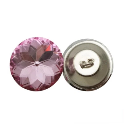 10X Glitter Glass Rhinestone Buttons Sewing Crystal Button Decors for DIY Sewing - Image 1 of 4