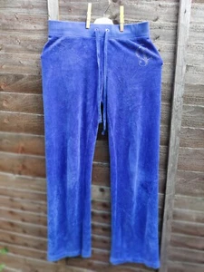 Juicy Couture Cozy Y2K women's Velour Velvet trousers/Sweatpants In indigo/Blue - Picture 1 of 10