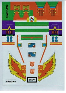 ETIQUETAS/PEGATINAS DE REPRODUCCIÓN/PEGATINAS TRANSFORMERS GENERACIÓN 1, G1 AUTOBOT TRACKS - Imagen 1 de 1