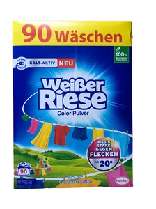 Weißer Riese Color Pulver Waschmittel Wachpulver Kalt-Aktiv 90 Waschladungen - Picture 1 of 3