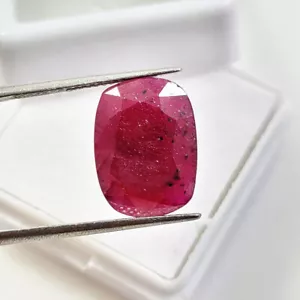 Piedras preciosas sueltas corte cojín Madagascar rubí rojo natural certificado 8,60 quilates - Imagen 1 de 5