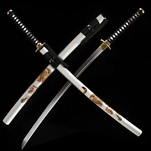 40'' Battle Ready T10 Steel Clay Tempered Japanese Samurai Sword Real Hamon - Picture 1 of 15