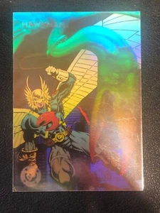 Hawkman DC Cosmic Teams 1993 Skybox 3-D Hologramma Hall of Fame scheda inserto DCH12 - Foto 1 di 2