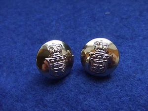 A PAIR, ROYAL ARMY ORDNANCE CORPS 14MM GOLD CAP/MESS/BLAZER SLEEVE BUTTONS - Picture 1 of 1