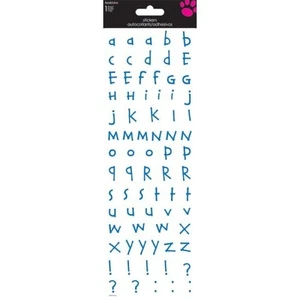 Alphabet Calvin - Blue Tall Sticker Sheet - Picture 1 of 1