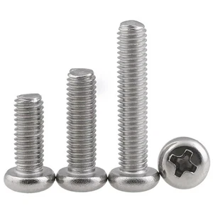 M1 - M6 DIN 7985 Nickel Plating Linsenkopfschrauben Machine Screw Kreuzschlitz - Picture 1 of 100