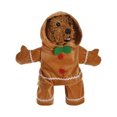 Dog Gingerbread Costume Soft Christmas Pet Cosplay Hoodie for Cats, Dogs, Puppy - Image 1 of 4
