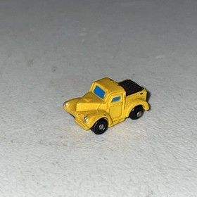 Micro Machines Insiders 1989 Ultra Small Mini Yellow Willys Truck