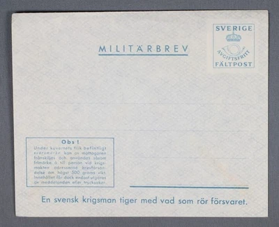 MayfairStamps Sweden Military Post Faltpost Stationery Cover aau_74233 - Image 1 of 2