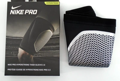 Nike Pro HyperStrong Thigh Sleeve Adult Black/Silver - Image 1 of 4