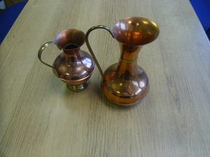 Copper & Brass Pitchers x 2 - Picture 1 of 9