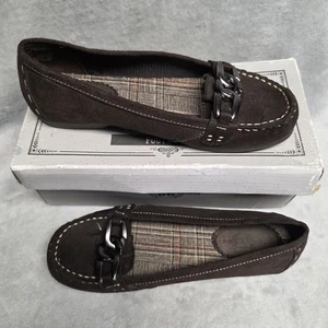 Route 66 Brown Chain Slip On Womens 6.5 Loafers Shoes In Box - Picture 1 of 10