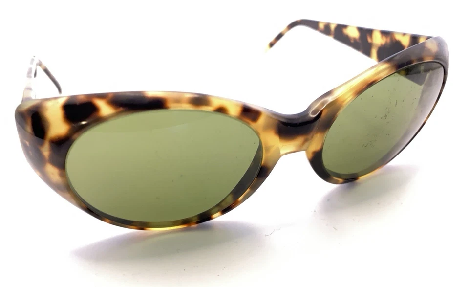 Gafas de sol Liz Clairborne marrón amarillo tortuga envolventes lentes marrones diseñador mujeres Foto 1 de 4