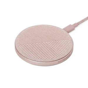 Native Union Drop Marquetry 7.5W Wireless Charging Pad DROP-ROSE-MARQ-AP - Rose - Picture 1 of 4