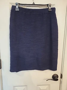 Gonna St John Basics taglia 10 donna blu navy Santana maglia pull on - Foto 1 di 3