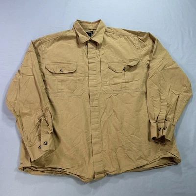 J Peterman Shirt Mens Large Khaki Button Up Casual Minimalist Lightweight - Image 1 of 4