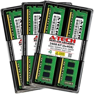 24GB 6x 4GB PC3L-12800E ECC UDIMM Lenovo ThinkServer RD340 Memory RAM - Picture 1 of 5