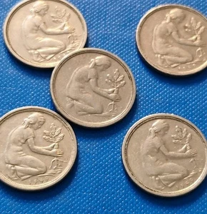 1949 × 5 50 PF 2× J ,1× D F G BANK DEUTSCHER LÄNDER SEHE BILDER FÜR MEHR - Bild 1 von 4
