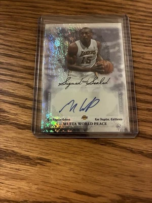 2025-26 Topps - Signed and Sealed Metta World Peace #BSI-MW (AU).  - Image 1 of 2