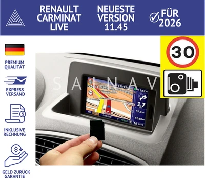 NEU FÜR 2026 RENAULT CARMINAT MAP LIVE VERSION 11.45 SD KARTE EUROPA MEGANE CLIO - Bild 1 von 4