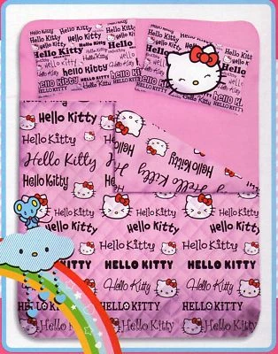 COMPLETO LENZUOLA  LETTO SINGOLO  HELLO KITTY   PRODOTTO ORIGINALE SANRIO - Immagine 1 di 2