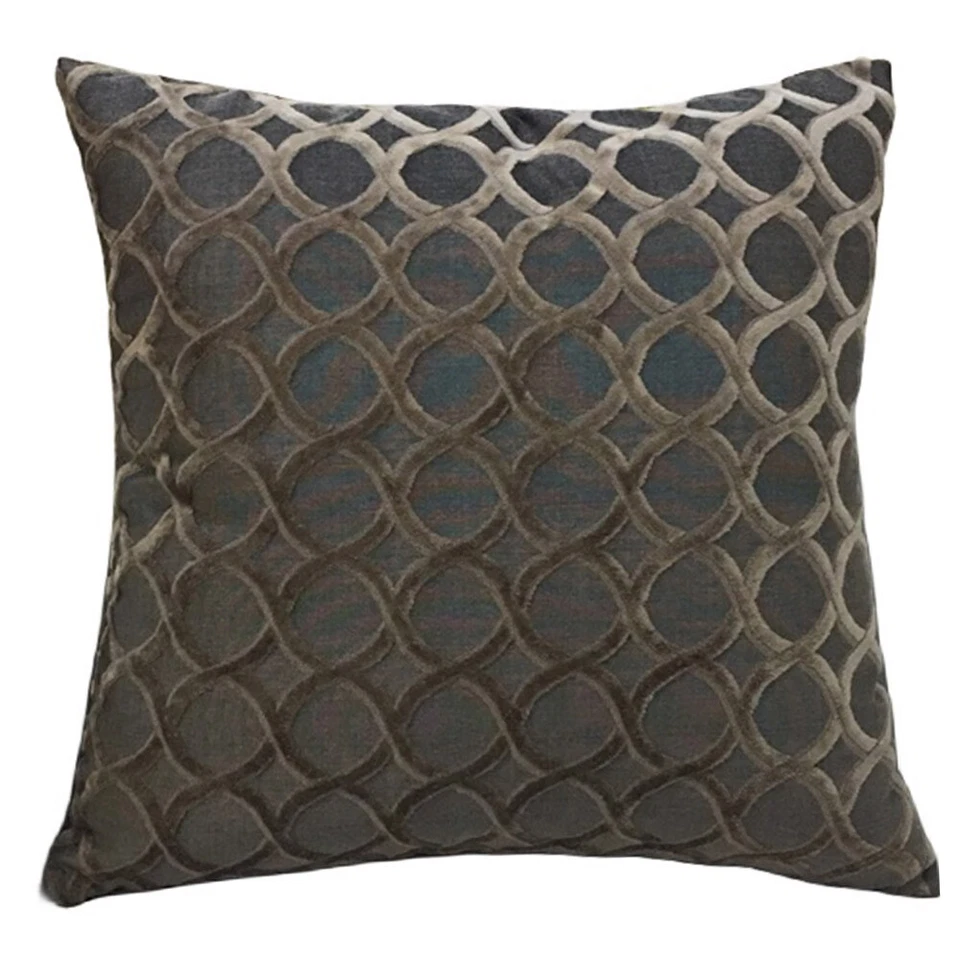 Funda de cojín geométrica de terciopelo de dos lados para sofá de casa funda de almohada 18"" 22"" Foto 1 de 1