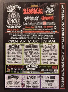 LAS VEGAS DEATH FEST 2018 Dying Fetus, Incantation ~ Magazine Print/Promo Ad - Picture 1 of 1