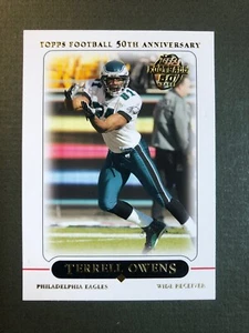 2005 Topps 50th Anniversary Terrell Owens Philadelphia Eagles #113 quasi nuovo - Foto 1 di 4