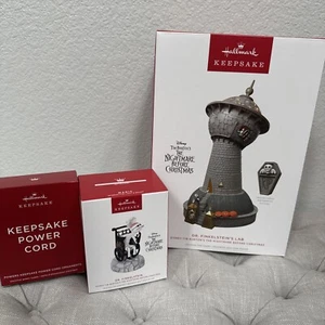Hallmark Nightmare Before Christmas Albero Topper Dr. Finkelstein’s Lab Set Disney - Foto 1 di 6