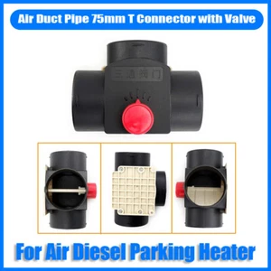 75mm Ventilklappe Luft Diesel Heizung Entlüftungsleitung Splitter Rohrverbinder# - Bild 1 von 8